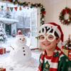 Festive Plastic Glasses Party Headband 2027 New Year Christmas Decor Hair Accessory for Kids Holiday Party Gift