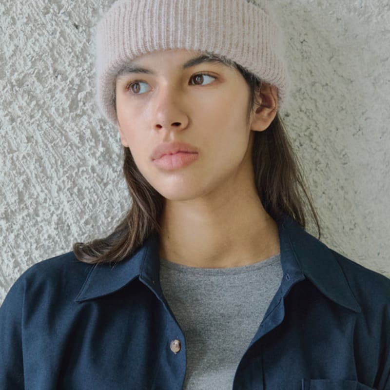 

ее ПОЛОСАТАЯ АНГОРСКАЯ ШАПКА / РОЗОВО-КОРИЧНЕВЫЙ PINK BROWN