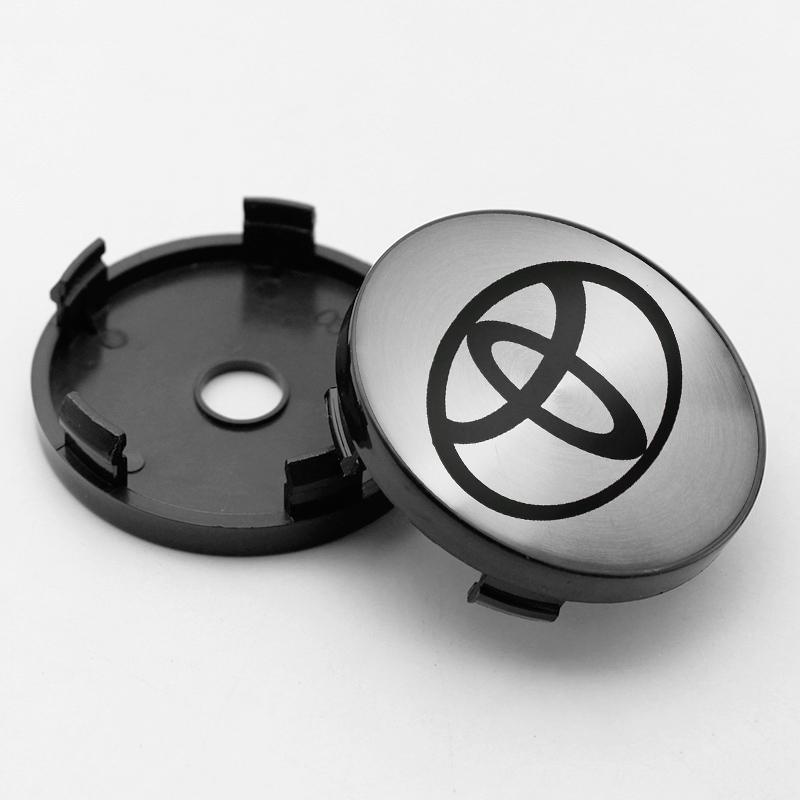 56mm Car Wheel Hub Center Cap Aluminum Metal Logo Stickers For Toyota Rav4 Corolla Camry Aqua Auris Cross Yaris TRD Prius GR
