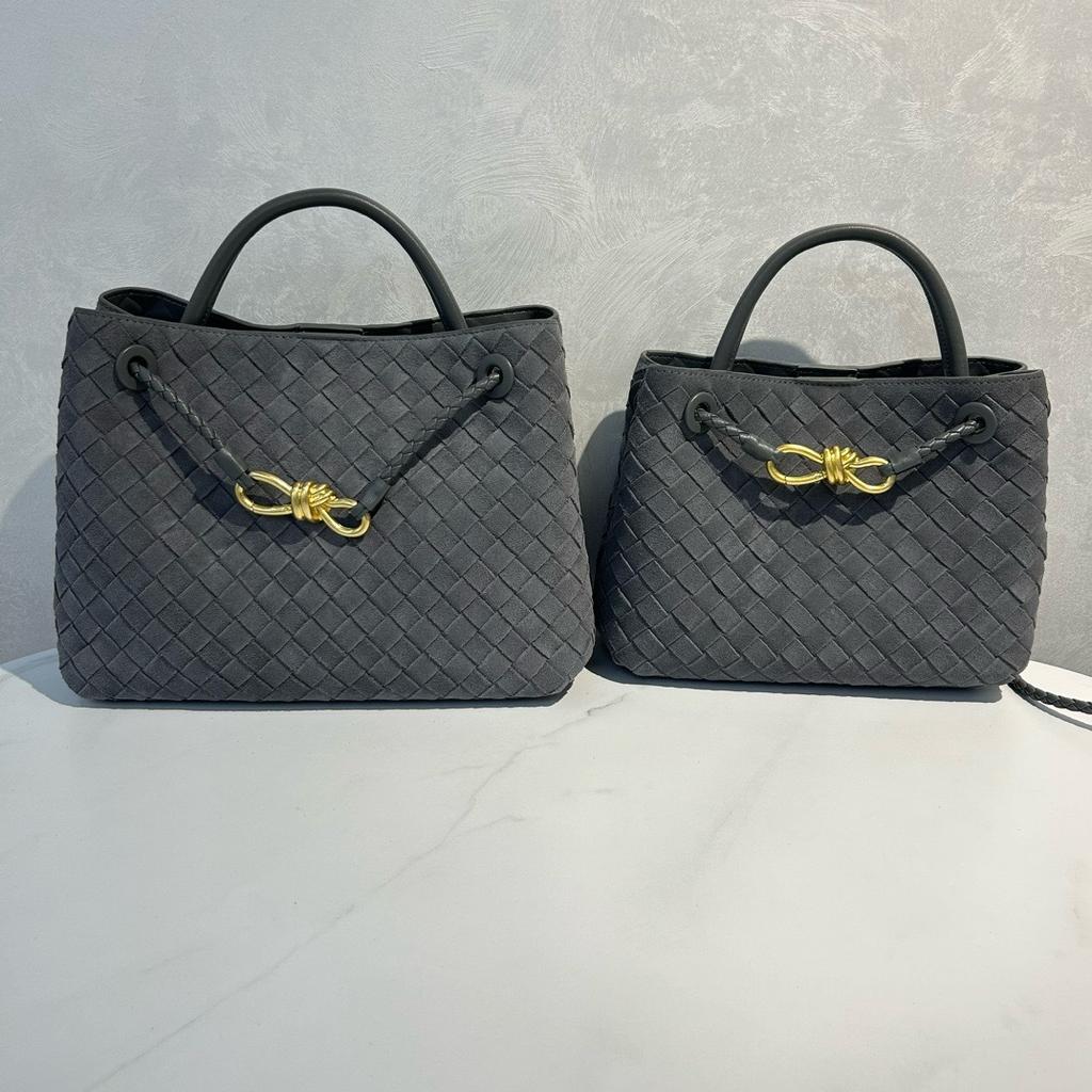Gewebte Tasche Wildledertasche Mattiertes Rindsleder Großes Fassungsvermögen Pendler Vielseitig Tragbar Schulter Unterarm Crossbody Tragetasche Damen