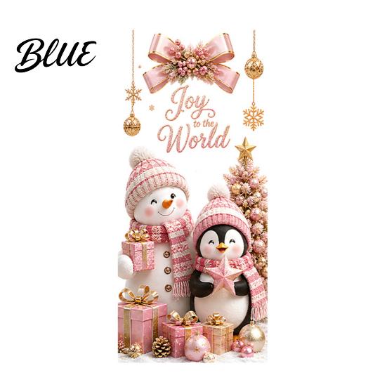 Seasonal Home Beautification Christmas Window Clings Cute Snowman Santa Penguin Reindeer Stickers for Waterproof PVC Decor Glass Reusable