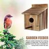 Creative Solid Wood Hummingbird House Outdoor Wooden Bird Nesting Box Hanging Birdhouse Feeder for Garden Yard Patio Decoration