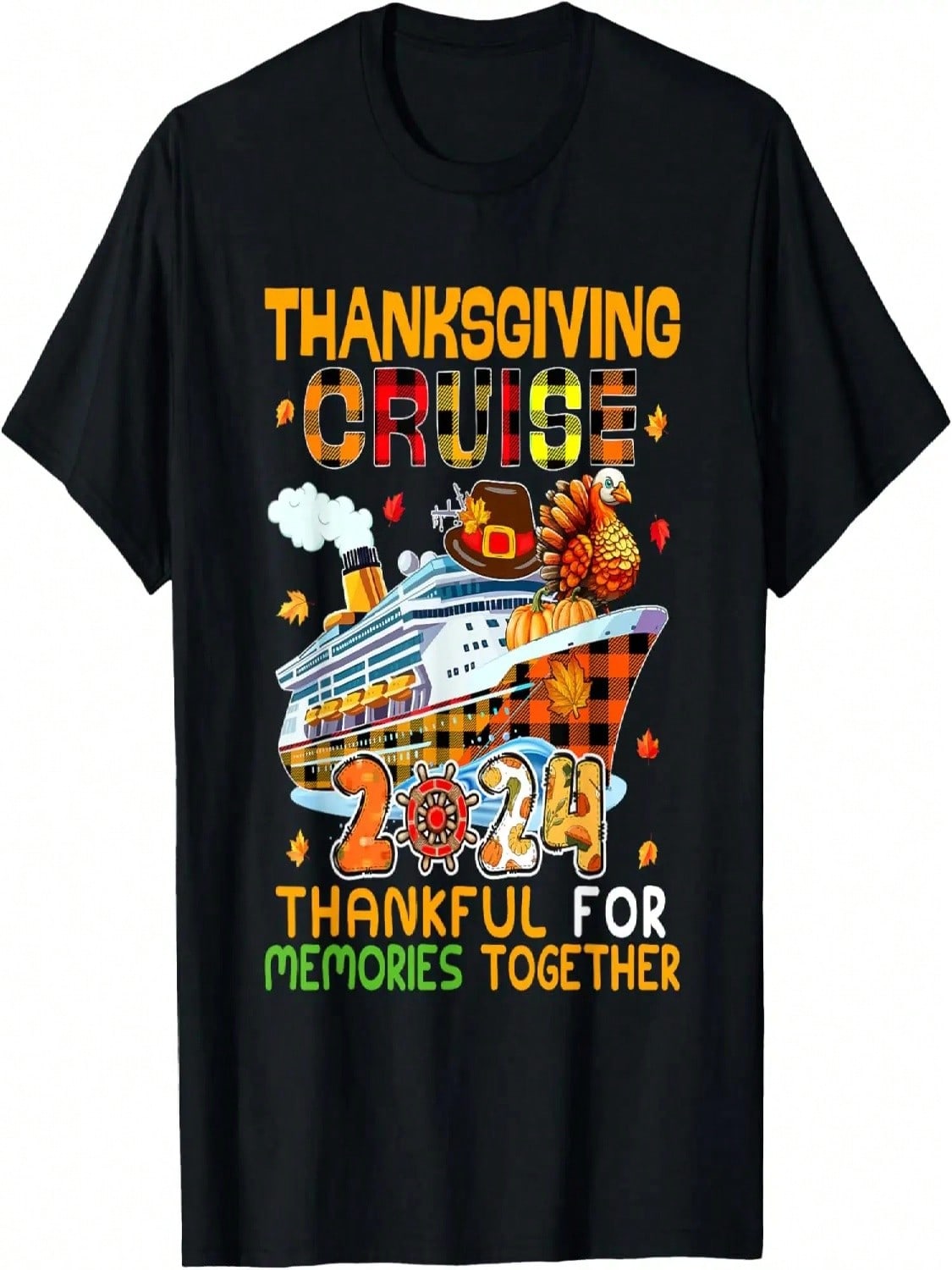 Thanksgiving Cruise 2024 Thankful For Memories Together T-Shirt S разноцветный