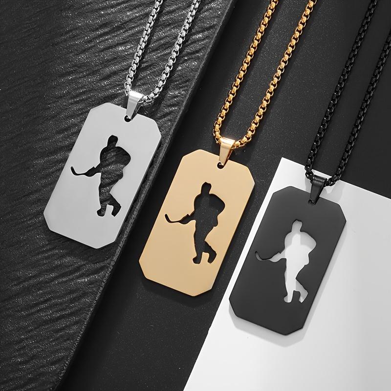 Football stainless steel pendant necklace, personalized hip-hop