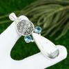 Natural Howlite Swiss Blue Topaz 925 Silver Handcrafted Wedding Mother Pendant