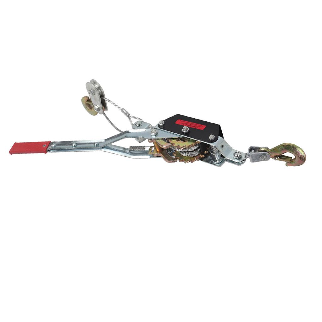 Wire Rope Hand Power Puller Tighten Tool Mini Tightener Double Hook Lifting Tool(4 Ton)