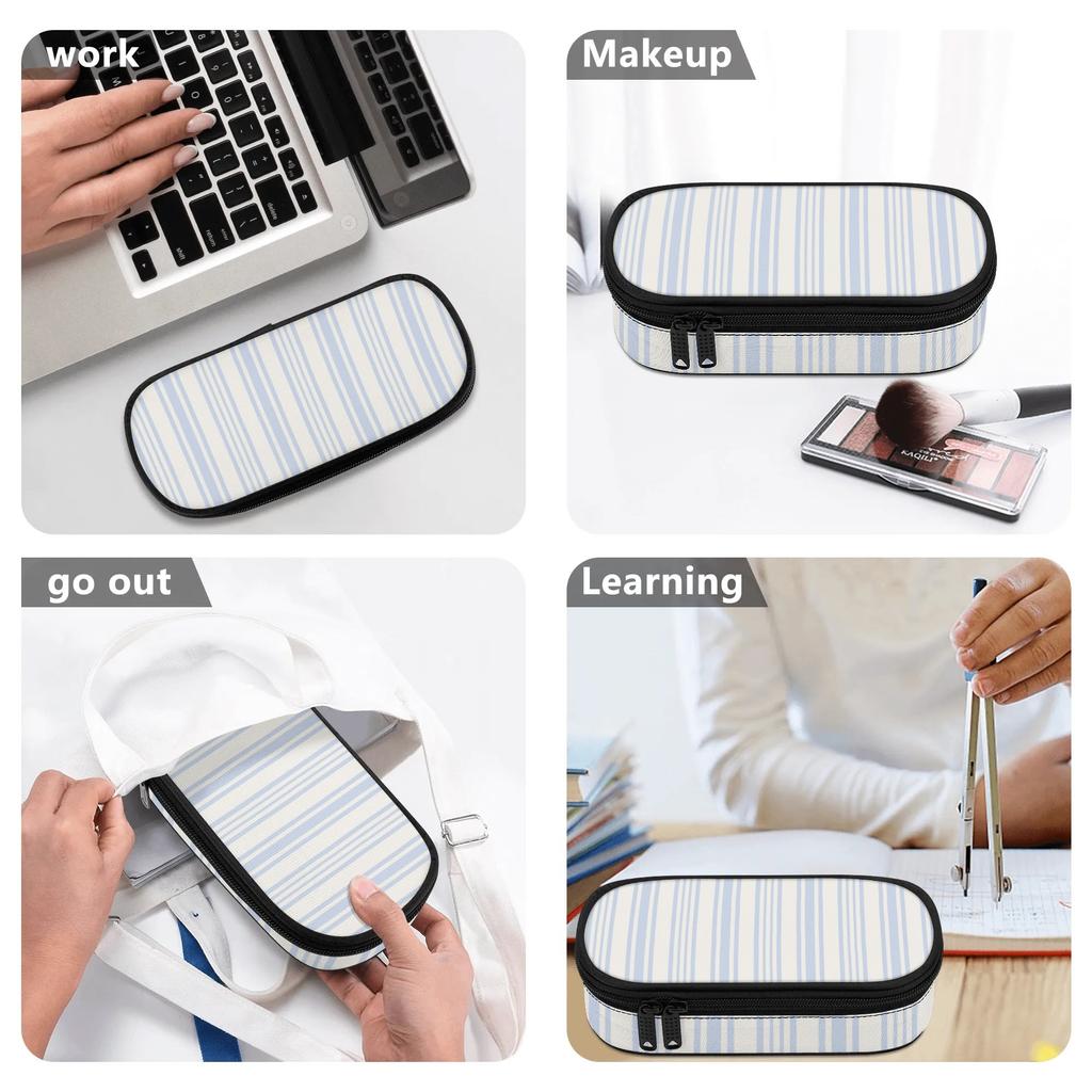 Pen Case Lightweight 300D Polyester Zip Around Closure with Pen Slots Mesh Pocket and Spacious Main Compartment for Boys Girls