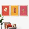 Nordic Paintings Kitchen Wall Decor Fast Food Printings Burger Ice Cream Restraunt Decoration Poster Painting No Frame