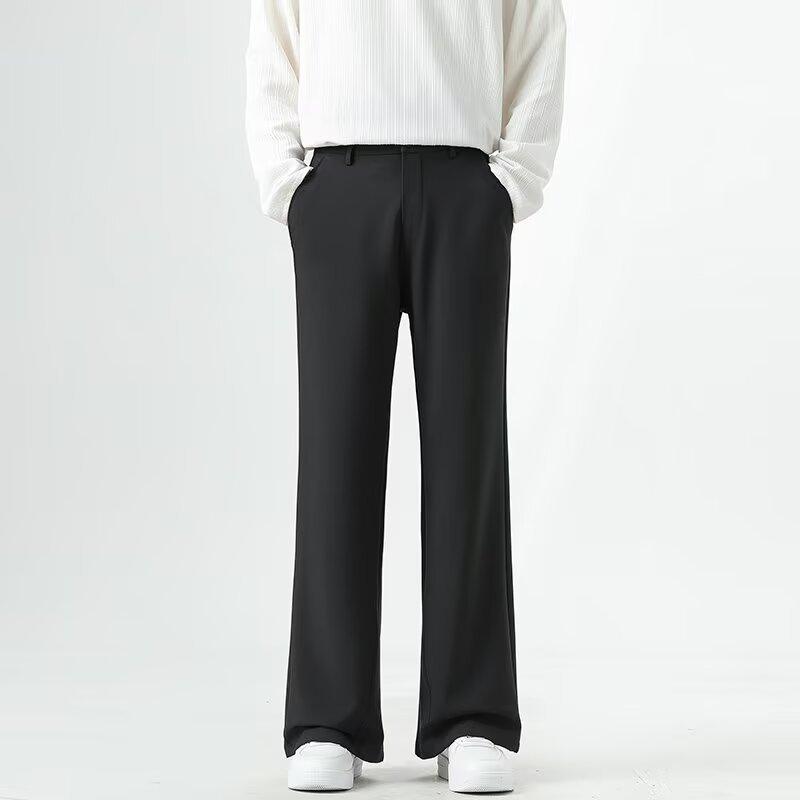 New Korean version of small trousers men's suit pants spring and autumn and summer drape men's pants slim straight casual long pants trend