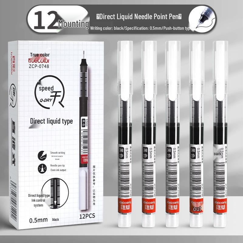 

Quick-Dry Large Capacity 0.5mm Black Gel Rollerball Pen 0.5mm