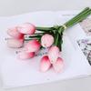 5Pcs/Set Fake Flower to Easy Decor Simulated Faux Leather Care Long Stem Soft Artificial
