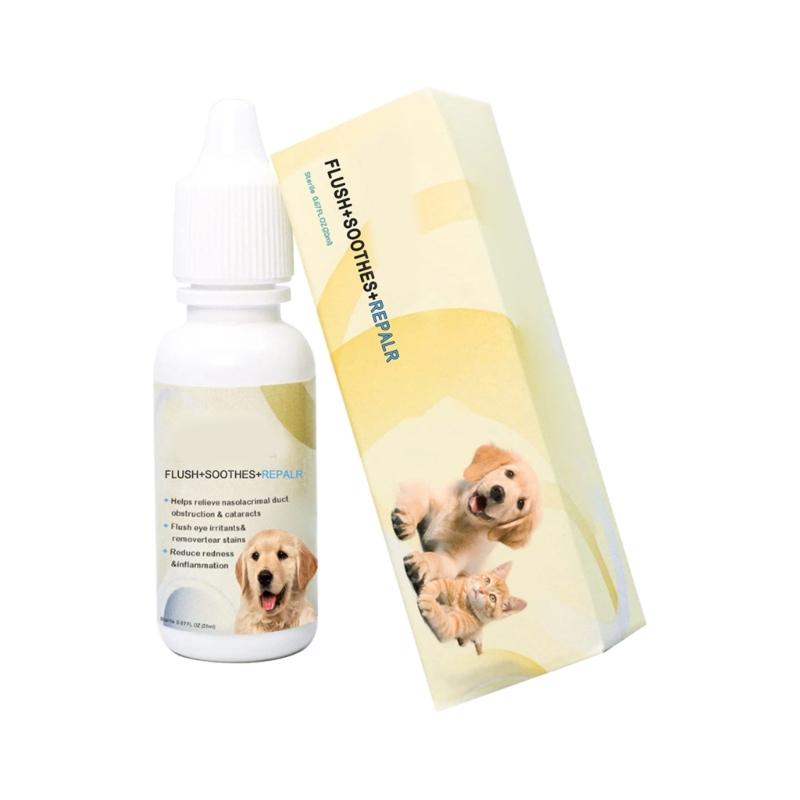 Eye-Wash for Pets Effective Eye Drop Tear-Stain Removal Eye Drops Debris Remove Eye-Clear 20ml Bottle Pet Supply 1