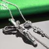ALITREE 925 Sterling Silver Jesus Cross Pendant Necklace For Women necklaces Fashion Party Birthday Wedding Anniversary Jewelry