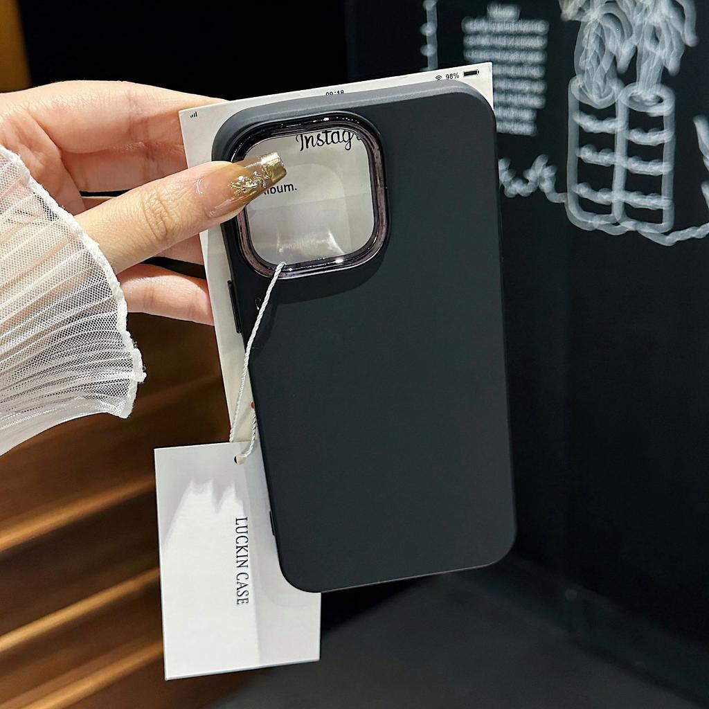 New Liquid Silicone Mobile Phone Case Electroplating Lens Apple 15PRO Creative Protective Case iPhone14PRO Suitable