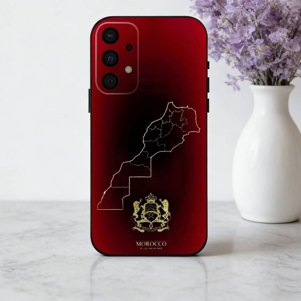M-Maroc-C M-Morocco F-Flag Phone Case For Samsung Galaxy A73,A72,A71,A70,A53,A52,A51,Soft Silicone Black Cover