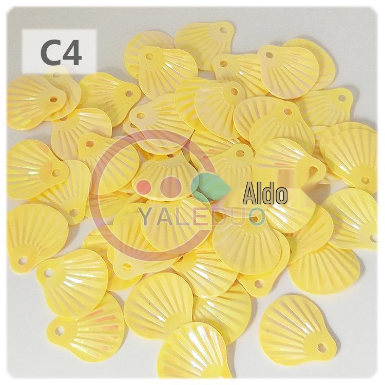 Yale Dobe Fish Scale Fan-Shaped Sequins 22x24mm for DIY Ethnic Costume Sewing