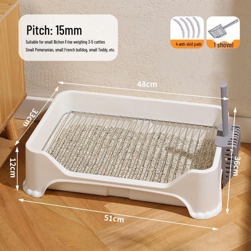 Splash-Proof High-Sided Dog Toilet for Teddy and Poodle - Easy To Clean Pet Loo