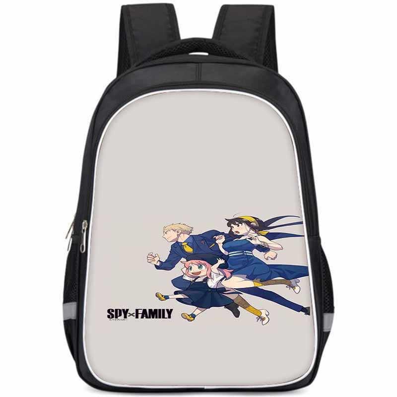 Geräumiger Spy Family Rucksack für Kinder Leichte Oxford-Stoff Schultasche