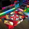Fulham Football Design Crystal Velvet Carpet Cozy Non?Slip Printed Rug For Bedroom Living Room Entrance