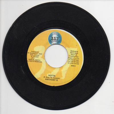 7inch Record VOICEMAIL / ANTHONY B - Cradle Robber / Hotta NONE 357 Records 2006 Jamaica Reggae, Ska & Dub Used