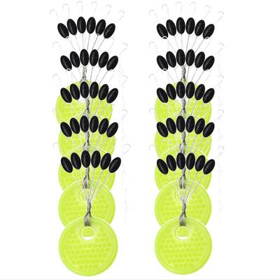 Angelrute Gummi Space Beans Angelwaren Black Rubber Oval Stopper Fishing F
