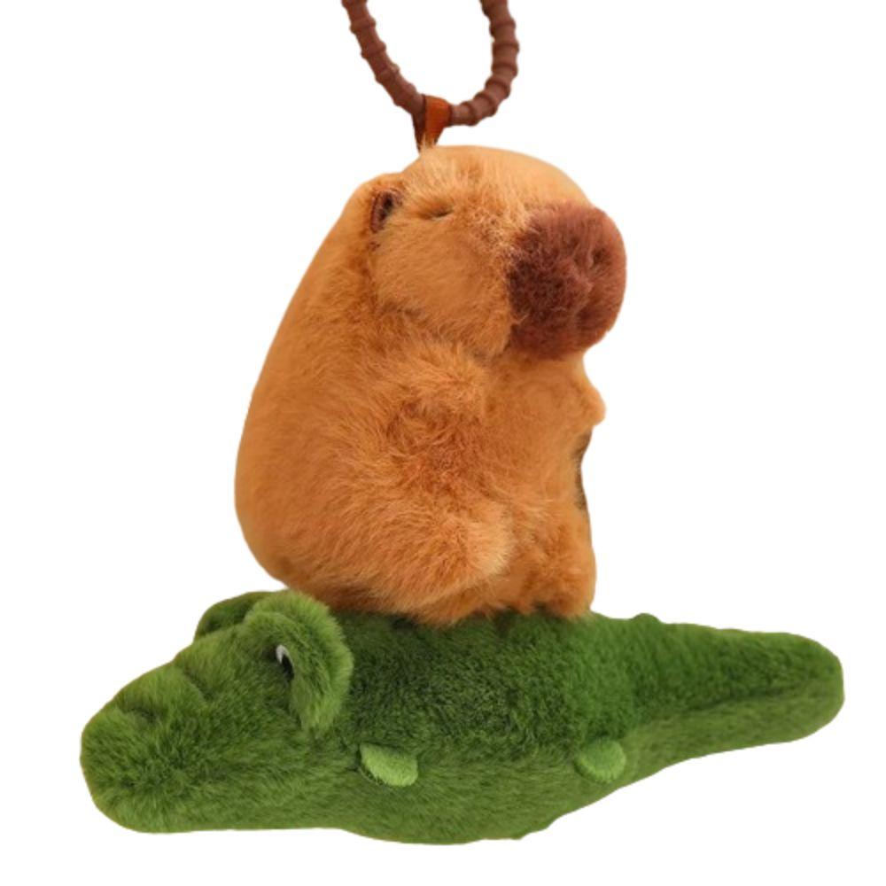 Animal Stuffed Doll Stay Wire Capybara Pendant Crocodile Goose Capybara Keychain Stuffed Animal Funny Capybara Doll