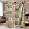 2026 Νέα Άφιξη Κουβέρτα Φανέλα 1 τμχ Vintage Patchwork Κουβέρτα Καπιτονέ με Κεντήματα Φλοράλ Μαλακή Φανέλα Κάλυμμα Κρεβατιού για Όλες τις Εποχές με Παλέτες Χρωμάτων Pastel & Πολύχρωμο Patchwork Desi