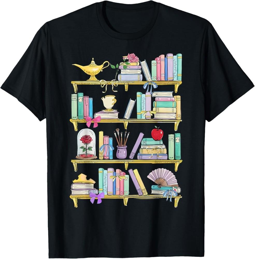 Belle's Bookshelf Book Lover Coquette Reader Women Girl T-Shirt Unisex T-Shirt
