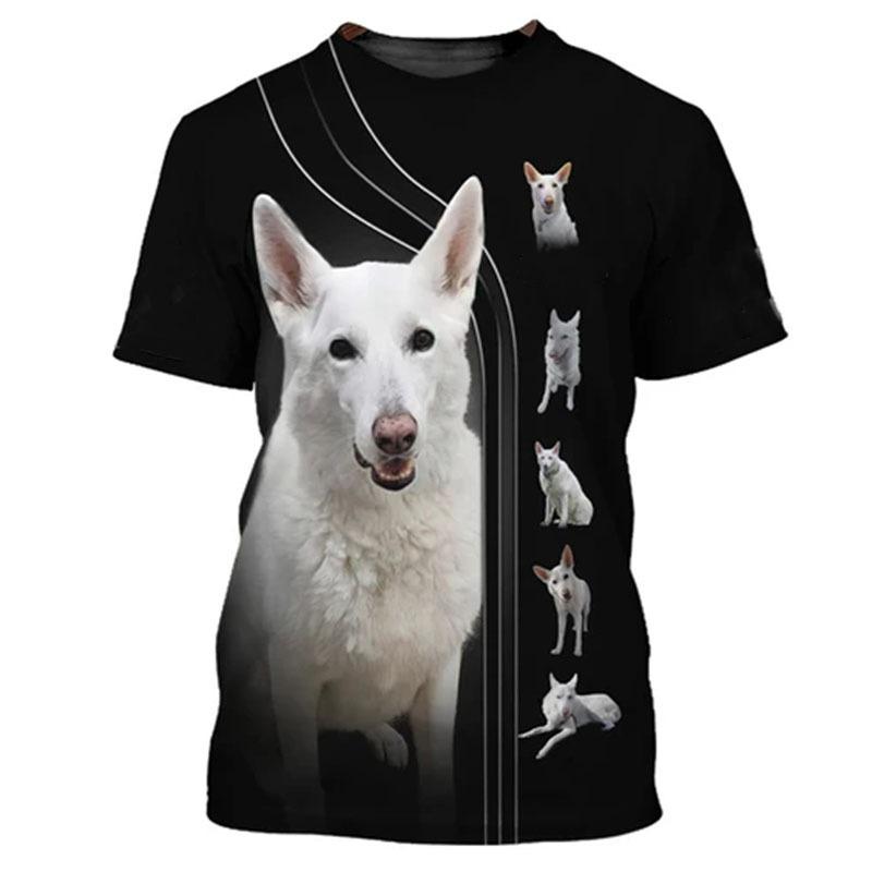 German Shepherd 3D Print T-Shirts Men's Summer Casual Crew Neck Short Sleeve T Shirt Oversized Tees Harajuku Tops Man Clothing