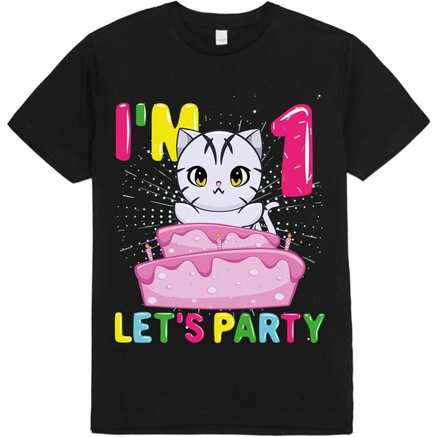 

MD203 I m 1 Year Old 1st Birthday Girl American Shorthair Cat T-Shirt Bodysuit Short Sleeve Long Sleeve for Kids Toddler Boys Girls 1 XXXXXL різнокольоровий