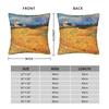 Van Gogh Wheat Field with Farmhouse Aesthetic Square Pillow Covers Home Cushion Cover Home Decoration Throw Pillow Case 40*40