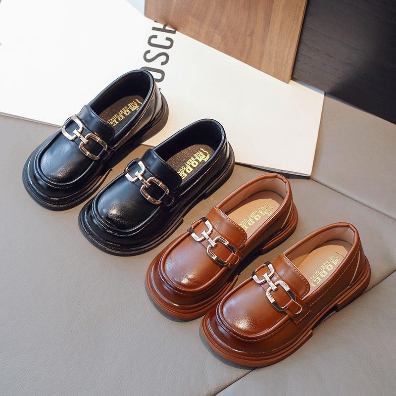 Girls' Small Leather Shoes Spring and Autumn Style British Princess Shoes