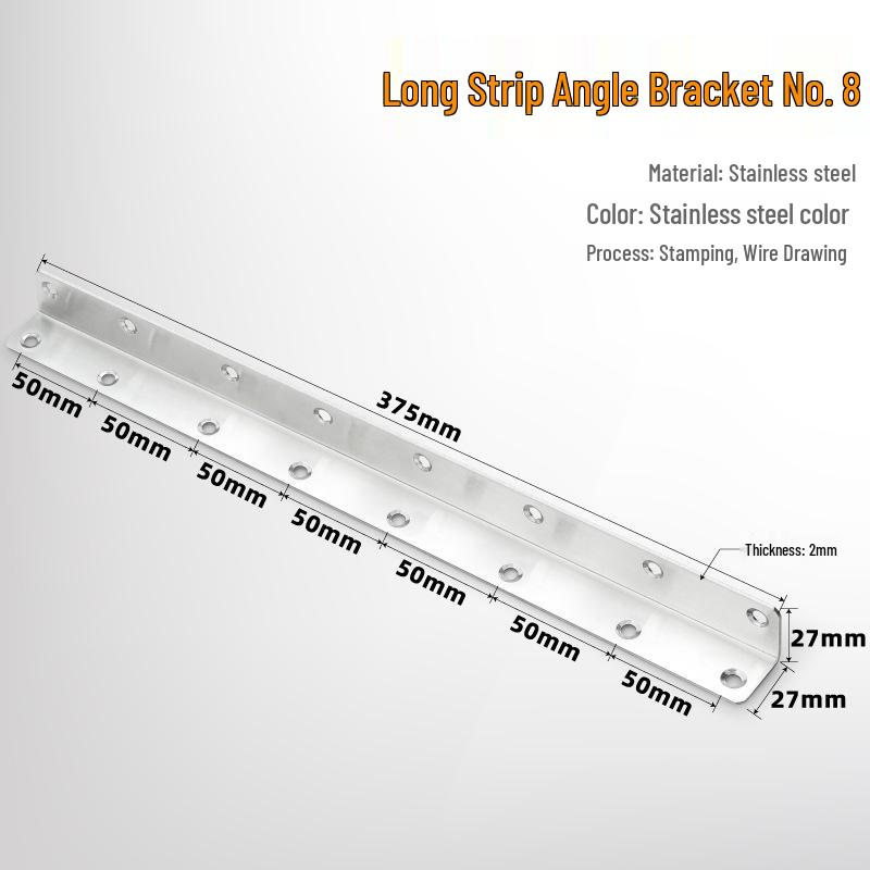 90° Thickened Stainless Steel L-Shaped Support Bracket