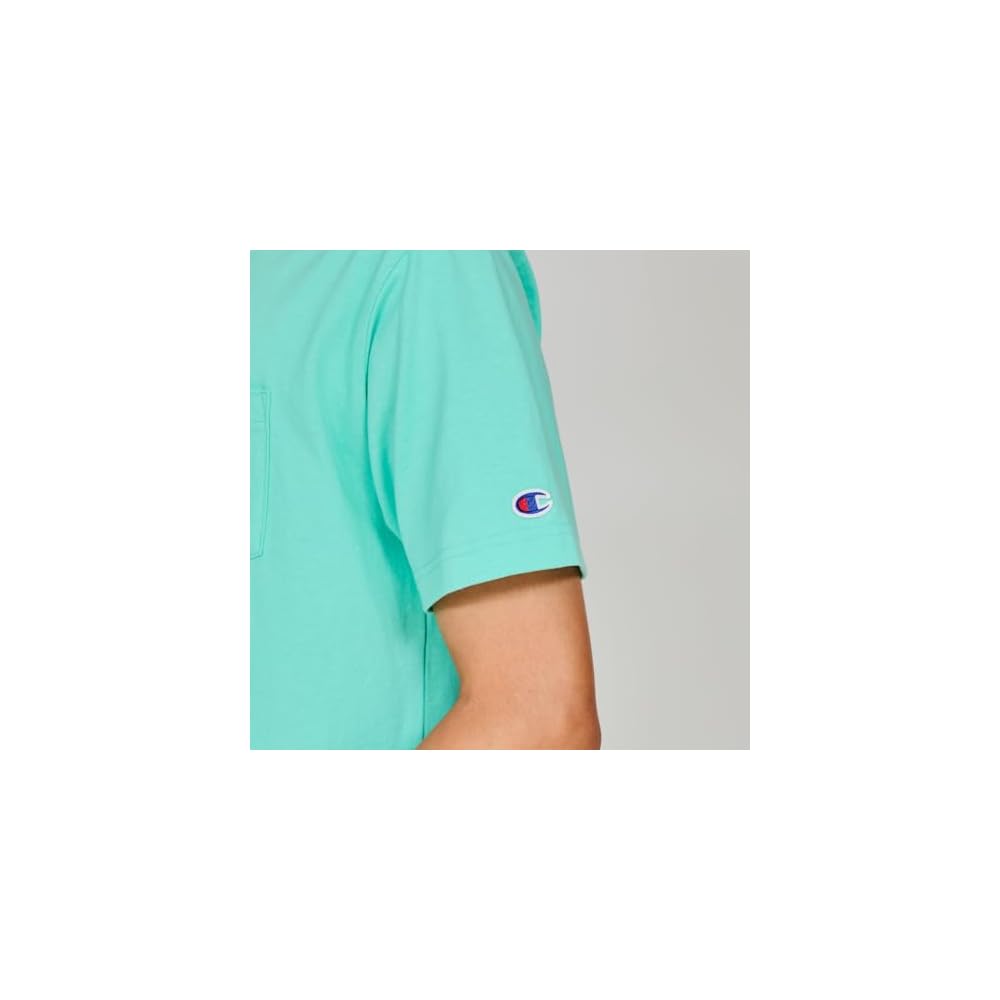 Short-sleeved T-shirt, crew neck, 100% cotton, COTTON USA, short-sleeved pocket T-shirt, basic,