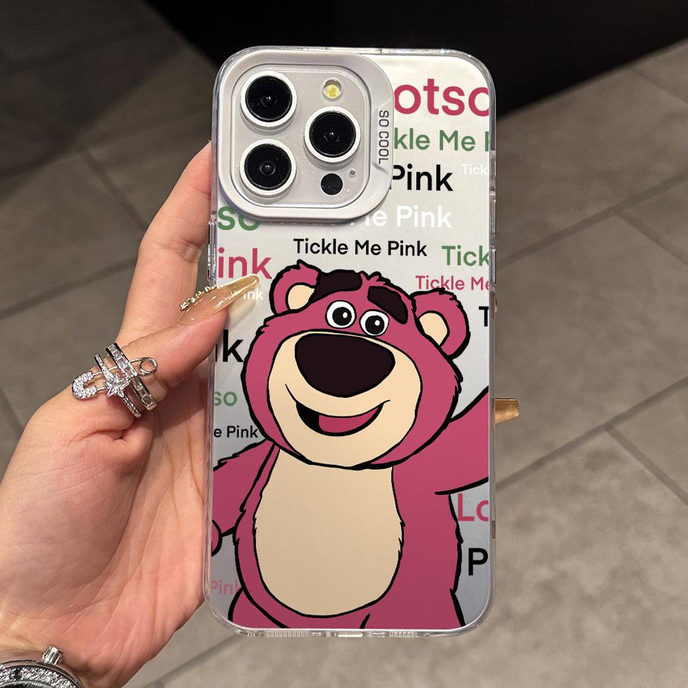 

Cartoon Lotsos Bear Phone Case for Xiaomi Redmi 15C 14C 13C 12C 10 Note 15 14 13 12 Pro Plus 4G 5G Silver Hard Cover Redmi 13 4G