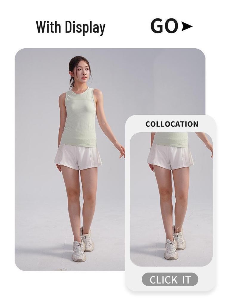 Sporty Girl Quick-Dry Elastic Yoga Vest - Slimming Sleeveless Training Top