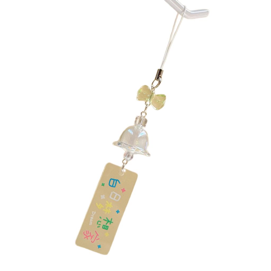 Delicate Wind Chime Phone Charm Lanyard for Women Girls Eye Catching Beaded Purse Accessory Keychain Bag Pendant