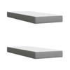 Box Spring Bed with Mattress Light Gray 200 x 200 cm Fabric
