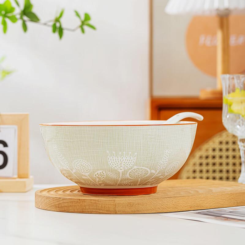 Jingdezhen Ceramic 8-Inch Large Soup and Ramen Bowl