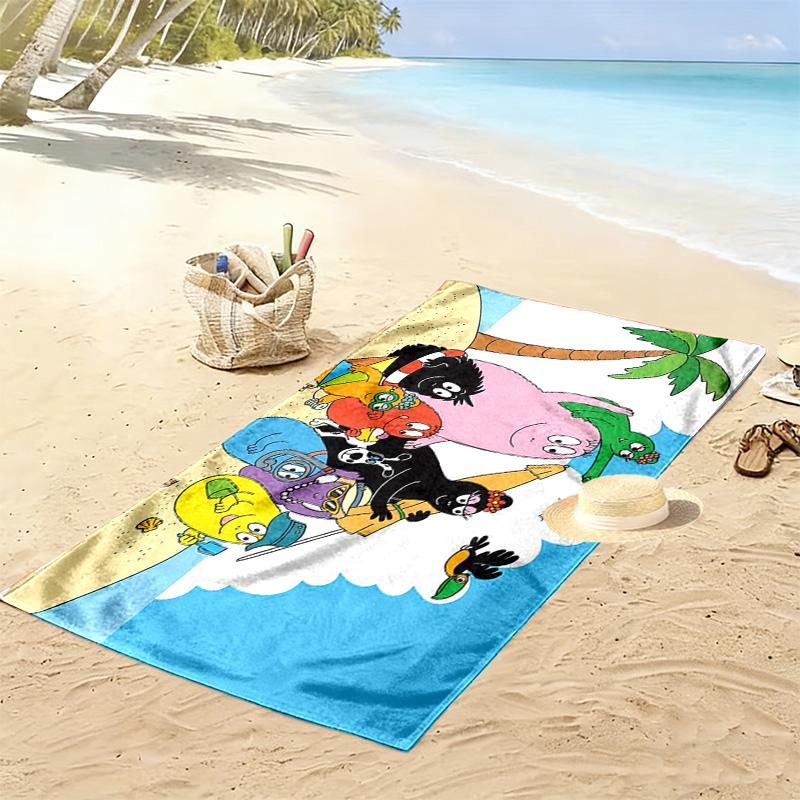Barbapapa2 Print Beach Towel, Large Soft Quick Dry Towel for Beach Camping Swimming