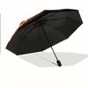 Automatic Folding Umbrella The umbrella features a vibrant saxophone surrounded by musical notes and colorful swirls. Portable
