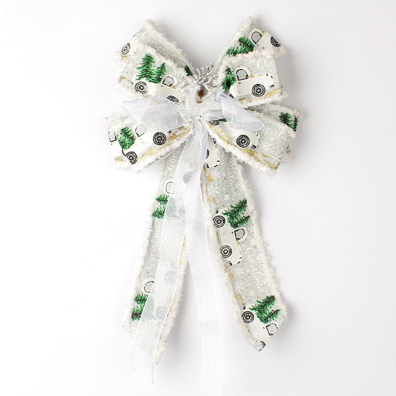 

Модная подвеска в виде рождественской елки ручной работы из ткани с бантом, рождественские ленты для украшения