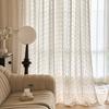 1 pz Tende in Tulle Vintage Passanti Superiori Decorazione Soggiorno Tende con Ricamo Cartone Animato Tende Parasole Camera da Letto Balcone