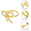 6 Pieces Zinc Alloy Bow Knot Napkin Rings Elegant Multi-functional Metal Napkin Holder Decorative Sturdy Tissue Ring Party Favor