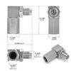 Exhaust Catalyst Rear Oxygen Sensor Spacer 90 Degree Mini Catalyst Lambda O2 Adapter CEL Fix, M18*1.5 Universal Free Shipping