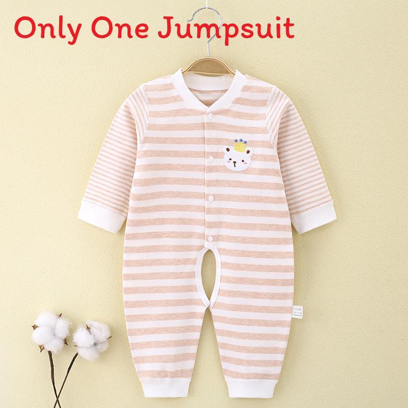 Baby Cotton Long Sleeve Romper With Bone Free Design For Newborns And Infants