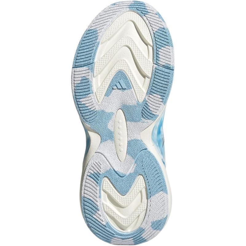 Adidas Galaxy Anti Slip Wear Resistant Low Top Kids Lifestyle Shoes Bright White/Pink Blue/Light Blue Kids' Sneakers JQ6753