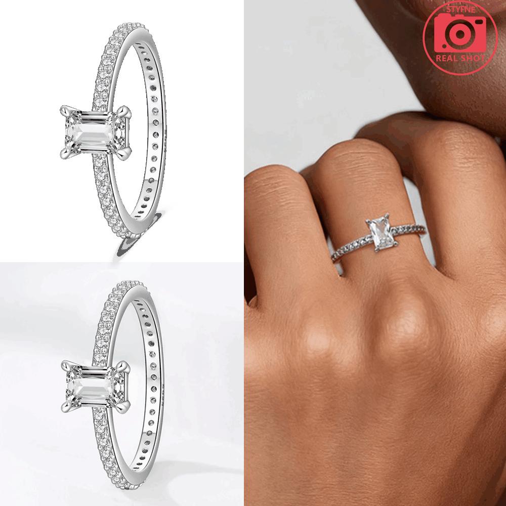 

Authentic Original Ring Copper Metal Copper Metal White Zirconia Ring Teardrop Heart Square Ring Anniversary High Quality Fine Perfect Gift Accessory 7