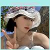 Womens Adjustable Summer Sun Hat With Bow Design Perfect For Beach Outings
