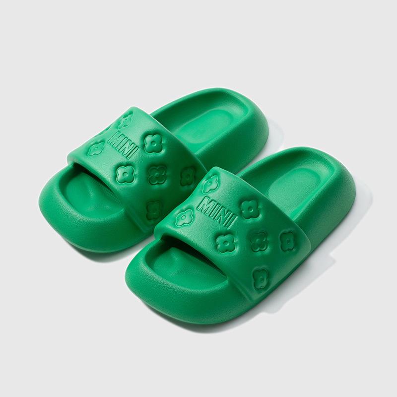 

Женские летние тапочки, дизайн 2024, простые мягкие нескользящие удобные сандалии на плоской подошве, домашние шлепанцы из ЭВА для ванной комнаты, Chaussure Femme 35-36 зелёный